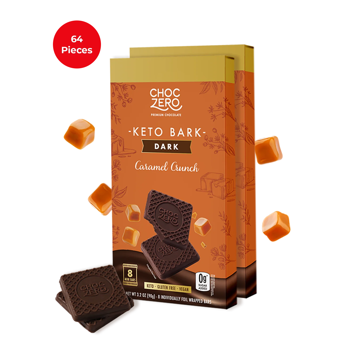 Dark Chocolate Caramel Crunch Keto Bark - Image 3