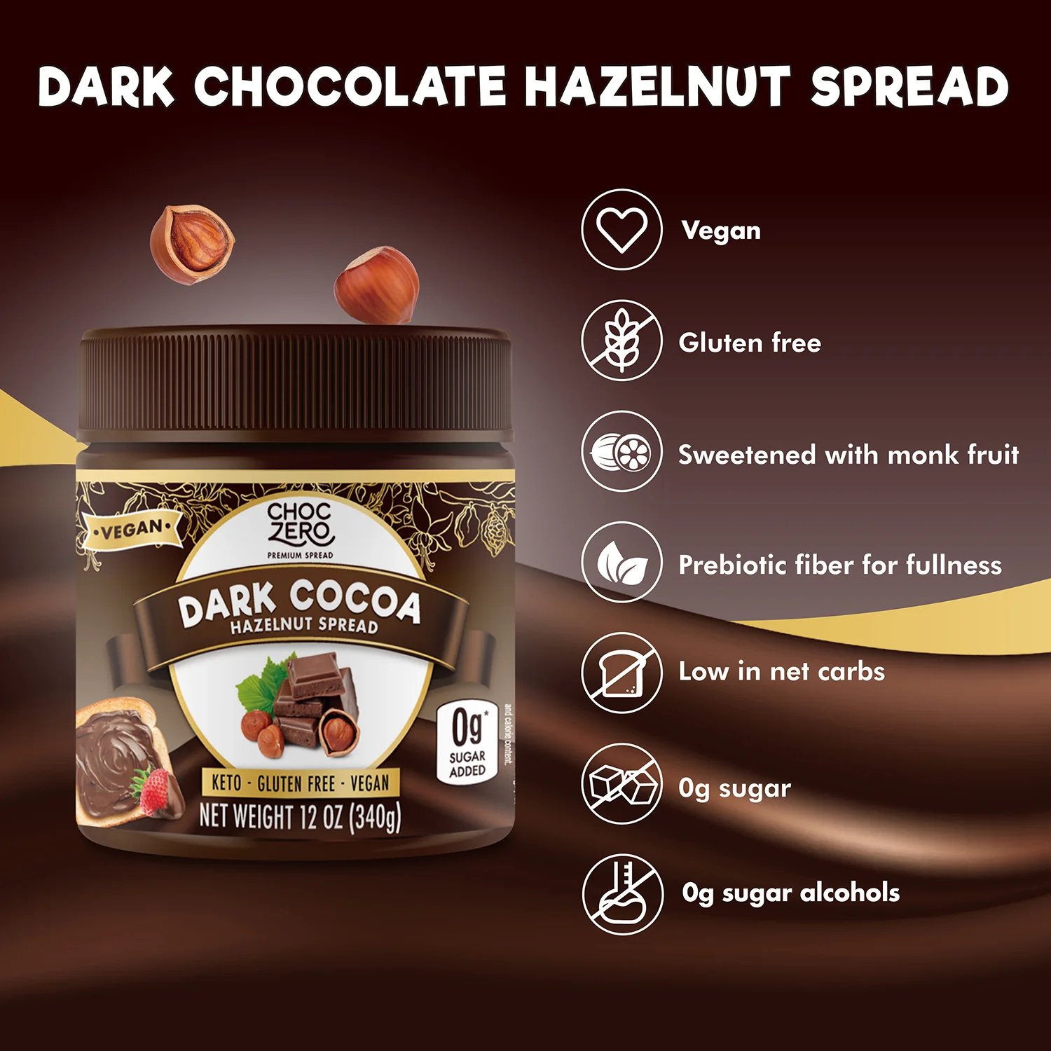 Dark Chocolate Vegan Hazelnut Spread - Image 3